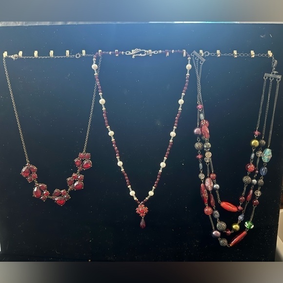 Jewelry - Set of 3 Red Necklaces